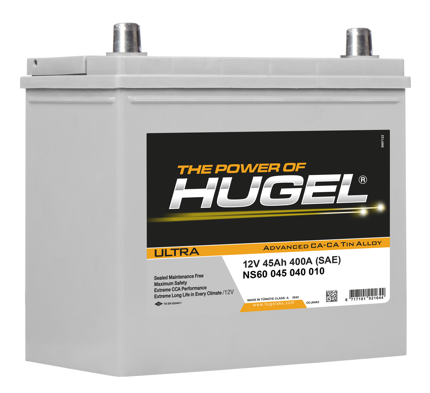 بطارية Hugel Ultra Asi - NS60 045 040 010 - 45A