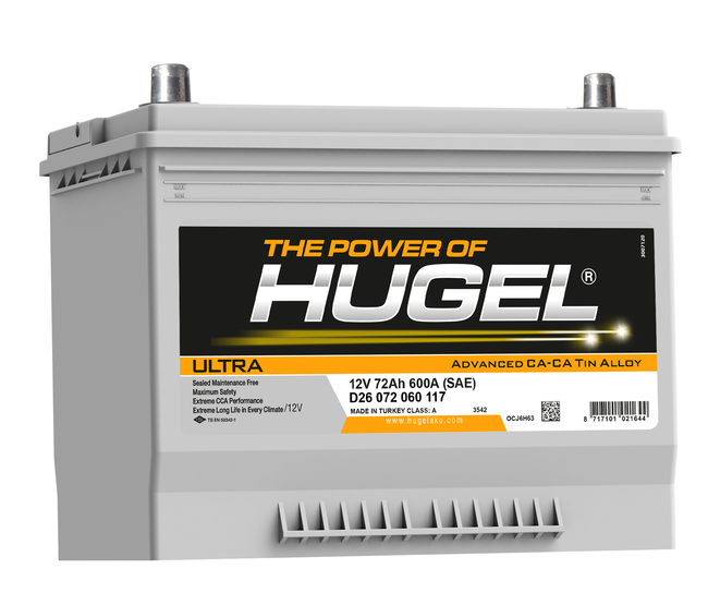 بطارية Hugel Ultra Asi - D26 072 060 117 - 72A