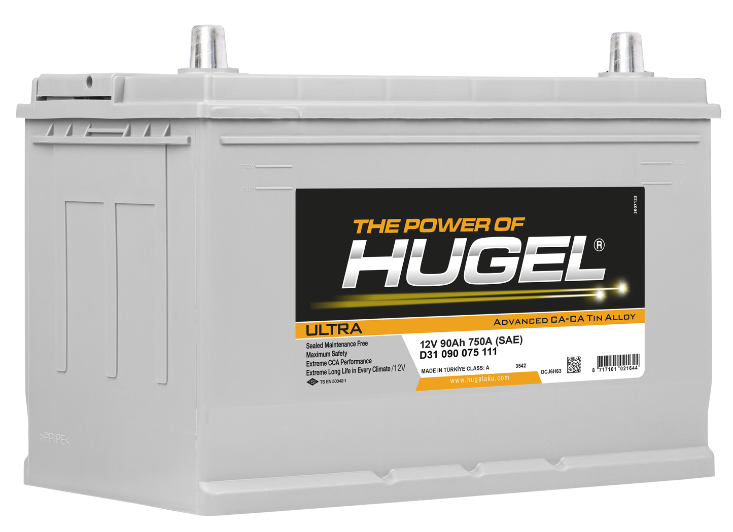بطارية Hugel Ultra Asi - D31 090 075 111 - 90A